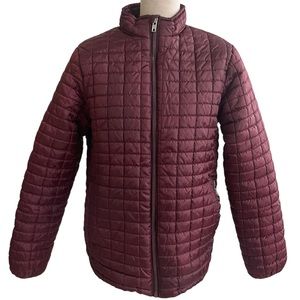 Members Only vtg burgundy quilted puffer‎ jacket coat Big Girls 14-16